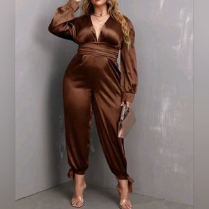 Chocolate brown jumpsuit